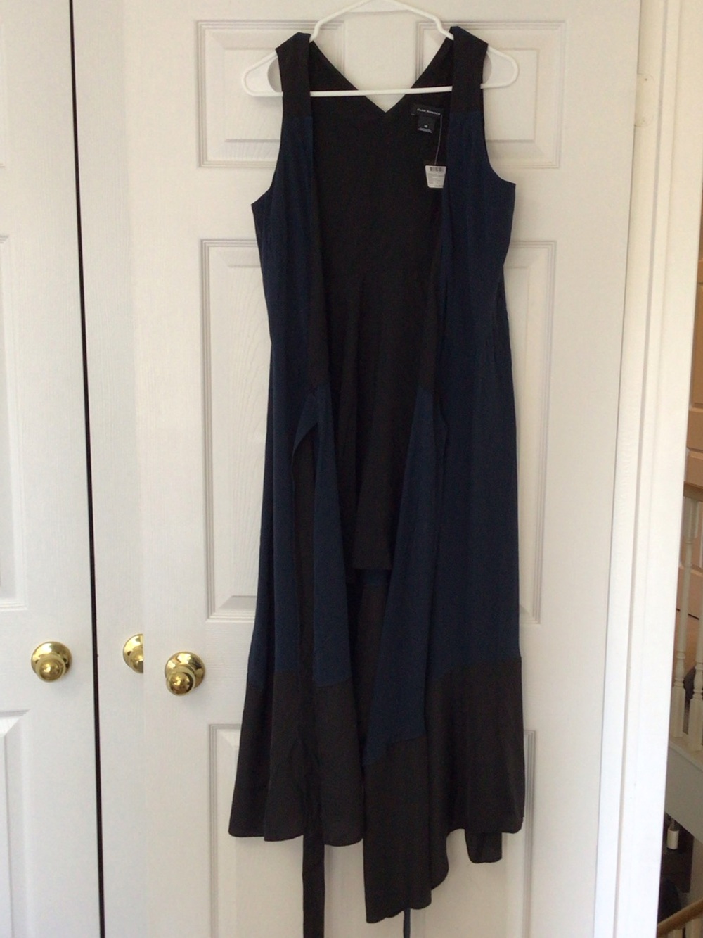 Club Monaco Navy and Black Wrap-dress